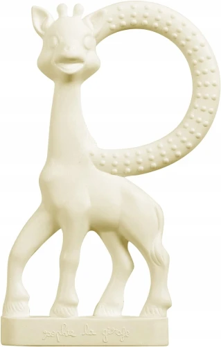 SOPHIE LA GIRAFE Set Naturkautschuk Beißring SO PURE 18CM plus kleiner