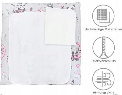 TUPTAM weiche Wickelauflage mit Bezügen x2 75x50 cm