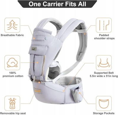 GROWNSY ergonomische Babytrage mit Hüftgurt 6in1