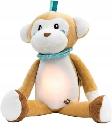 INNOGIO GIO-881 Kuscheltier mit Licht und 10 Klängen AFFE LUCY 35 cm