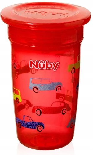 NUBY Sipeez Trinklernbecher 300 ml 360 Grad Mundstück Autos 1 Stück