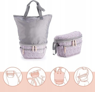 BEABA kompakte Kinderwagen-Tasche 2w1BIARRITZ