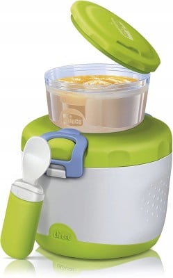 CHICCO isolierter Lunchbehälter + Löffel