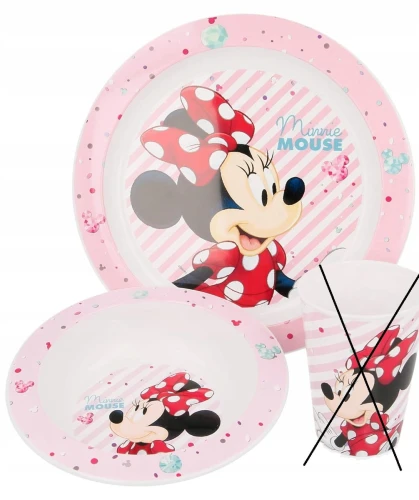 DISNEY MINNIE MOUSE Geschirrset Teller + Schüssel