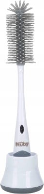 NUBY 2in1 Bürste zur Reinigung von Saugern und Flaschen 30 cm + Ständer