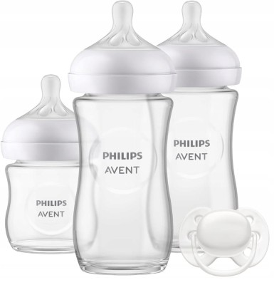 PHILIPS AVENT Natural Response Set 3 Glasflaschen + Sauger