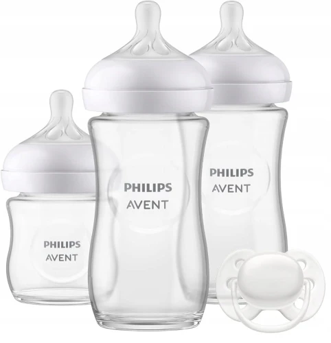 PHILIPS AVENT Natural Response Set 3 Glasflaschen + Sauger