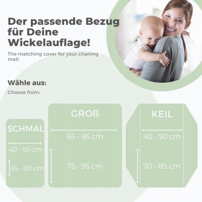 LILLY AND BEN 2x Frottee-Bezug für Wickelauflage