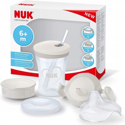 NUK Trinklernset Becher + 3 MundstĂĽcke