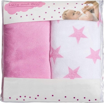 LILLY&amp;BEN Frottee Wickelauflagenbezug 50x70 x2