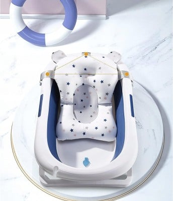 GLENMORE faltbare Babybadewanne mit Ablauf und Einlage