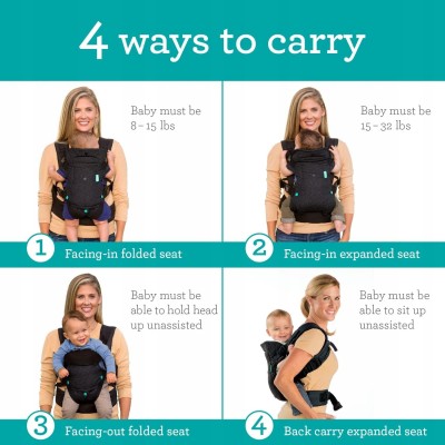 INFANTINO FLIP 4in1 ergonomische Babytrage 3,5 - 14,5 kg