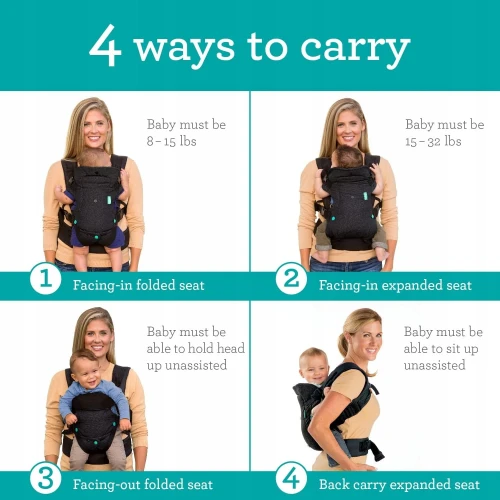 INFANTINO FLIP 4in1 ergonomische Babytrage 3,5 - 14,5 kg