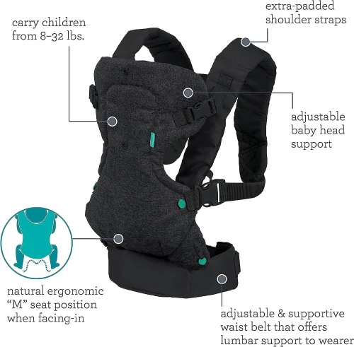 INFANTINO FLIP 4in1 ergonomische Babytrage 3,5 - 14,5 kg