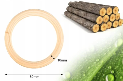 ROSEWINEC Holz Beißring DIY Armband Spielring 1 Stück