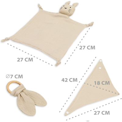 TOTSY BABY mu muffin Schnuller und Seil, Holz BeiĂźring 27x27 cm KRĂ "LIK