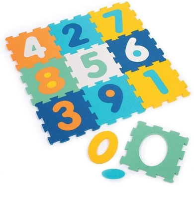LUDI faltbare Puzzlematte 2in1 Zahlen 90x90