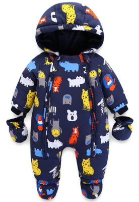 JIAMY Winteroverall mit Kapuze 9-12M