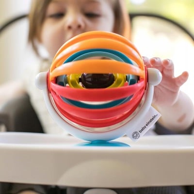 BABY EINSTEIN Sticky Spinner Spielzeug mit Rassel und Saugnapf 3 m+