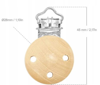 RUBY Artestar Holzclips für Schnullerkette 16 Stück