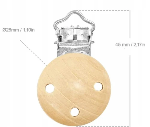 RUBY Artestar Holzclips für Schnullerkette 16 Stück