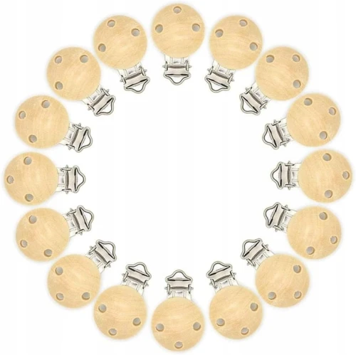 RUBY Artestar Holzclips für Schnullerkette 16 Stück