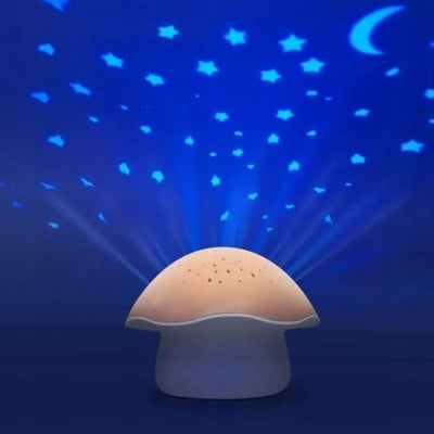 PABOBO Mushroom Sternenprojektor mit Melodien und Weinen Sensor GRZYBEK