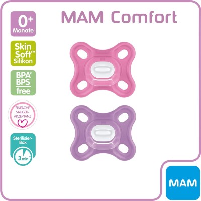 MAM COMFORT Schnuller Frühchen Neugeborene x2 0msc+