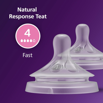PHILIPS AVENT Natural RESPONSE Sauger für Flaschen 3M+ x2
