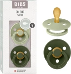 BIBS COLOUR Schnuller 2er-Pack Gummi 0–6 Monate SYMETRISCH