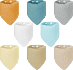 LULU MOON Musselin Bandana Lätzchen mit Druckknopf 0-36msc x8