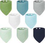 LULU MOON Musselin Bandana Lätzchen mit Druckknopf 0-36M x8
