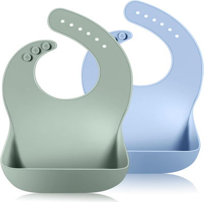 VICLOON Silikonlätzchen mit Tasche x2 6msc+