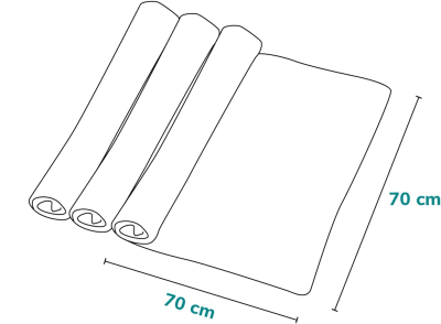 LIONELO Bambus Pucktuch 70x70 x3