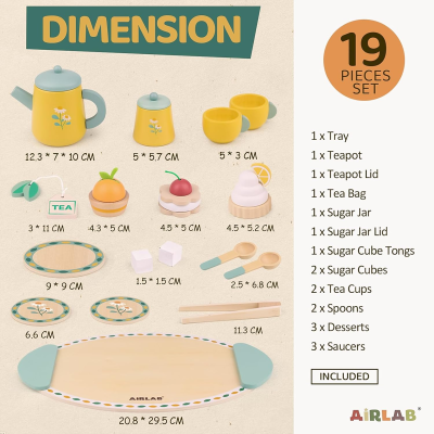 AIRLAB Holz Tee Set 19tlg