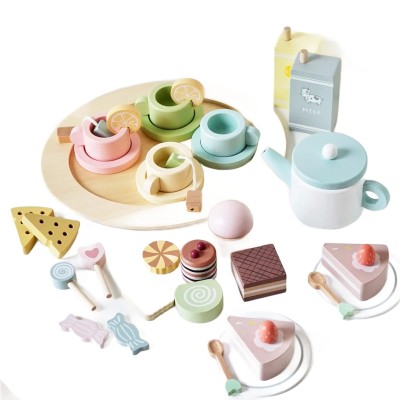 SMARTWO Holz Tee und Dessert Set 34 tlg