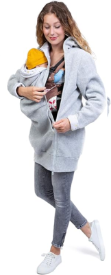 VIVA LA MAMA Fleecepullover für Mama und Kind für Trage XL