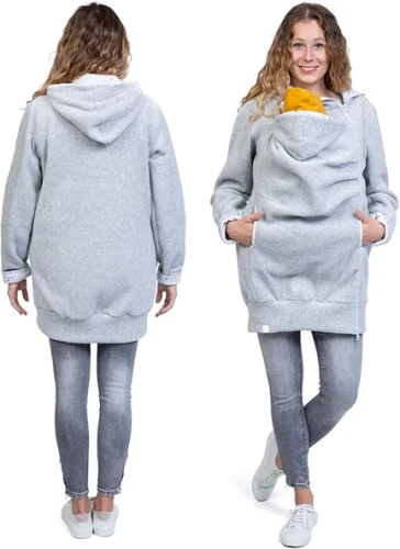 VIVA LA MAMA Fleecepullover für Mama und Kind für Trage XL