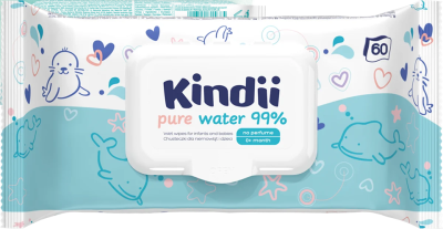 KINDII Pure Water 99 Feuchttücher mit Wasser x60