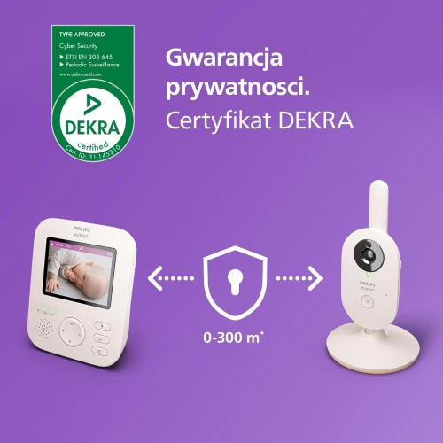 PHILIPS AVENT SCD881/26 niania elektroniczna 2,8in noktowizor kołysanki
