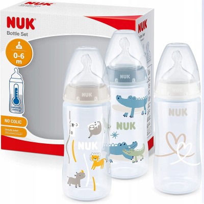NUK No Colic Flaschenset 3x 300 ml 0-6