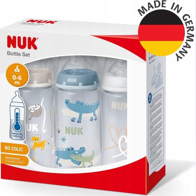 NUK No Colic Flaschenset 3x 300 ml 0-6