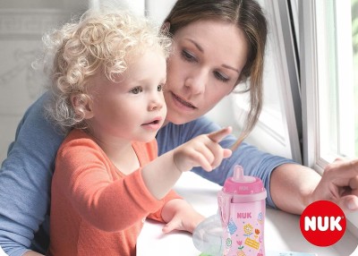 NUK Kiddy Cup Flasche mit Clip 300 ml
