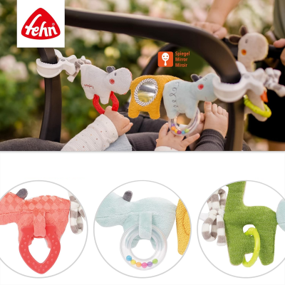 FEHN Kinderwagenkette Anhänger für Kinderwagen Bettchen Autositz LOOPY &amp; LOTTA 55 cm