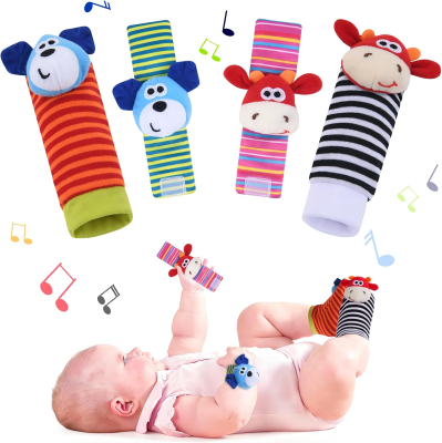 VICLOON Handgelenkbänder und Socken mit Rasseln x 4