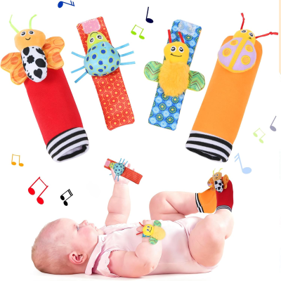 VICLOON Handgelenkbänder und Socken mit Rasseln x 4