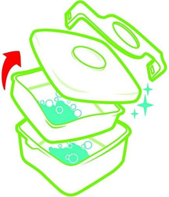 LUNCHBOX Brotdose mit zwei Fächern 1,4l