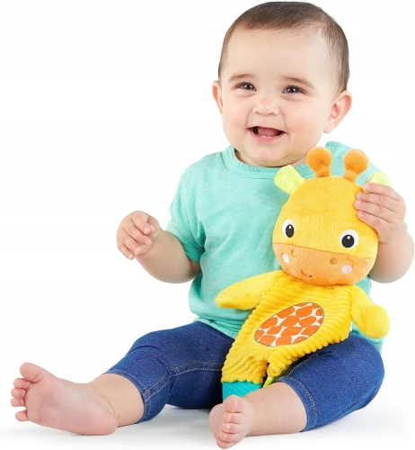 BRIGHT STARTS Snuggle&amp;Teethe Plüschgiraffe mit Beißringen