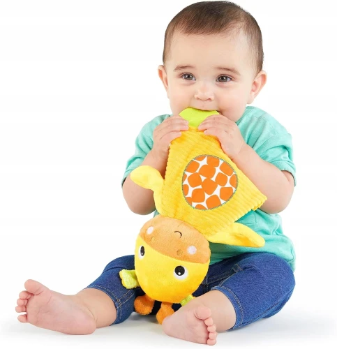 BRIGHT STARTS Snuggle&amp;Teethe Plüschgiraffe mit Beißringen