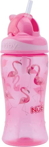 NUBY Flip-it Cup Trinklernbecher mit Strohhalm 12 m+ 360 ml